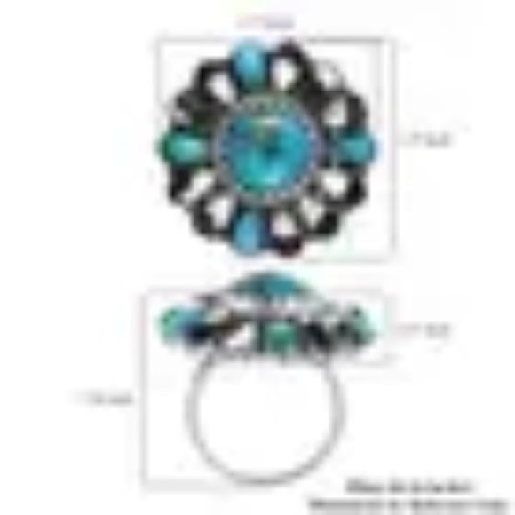 Blue Moon Turquoise and White Buffalo Gemstone Ring in Sterling Silver Sz 7 NWT - Picture 6 of 7